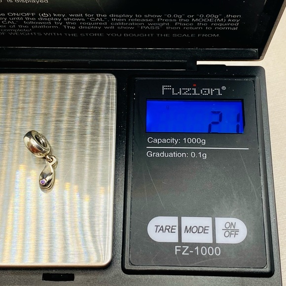 EUC Pandora 790428ACZ Sterling Silver Flip Flop Sandal Dangle w/ Amethyst CZ - Picture 7 of 7